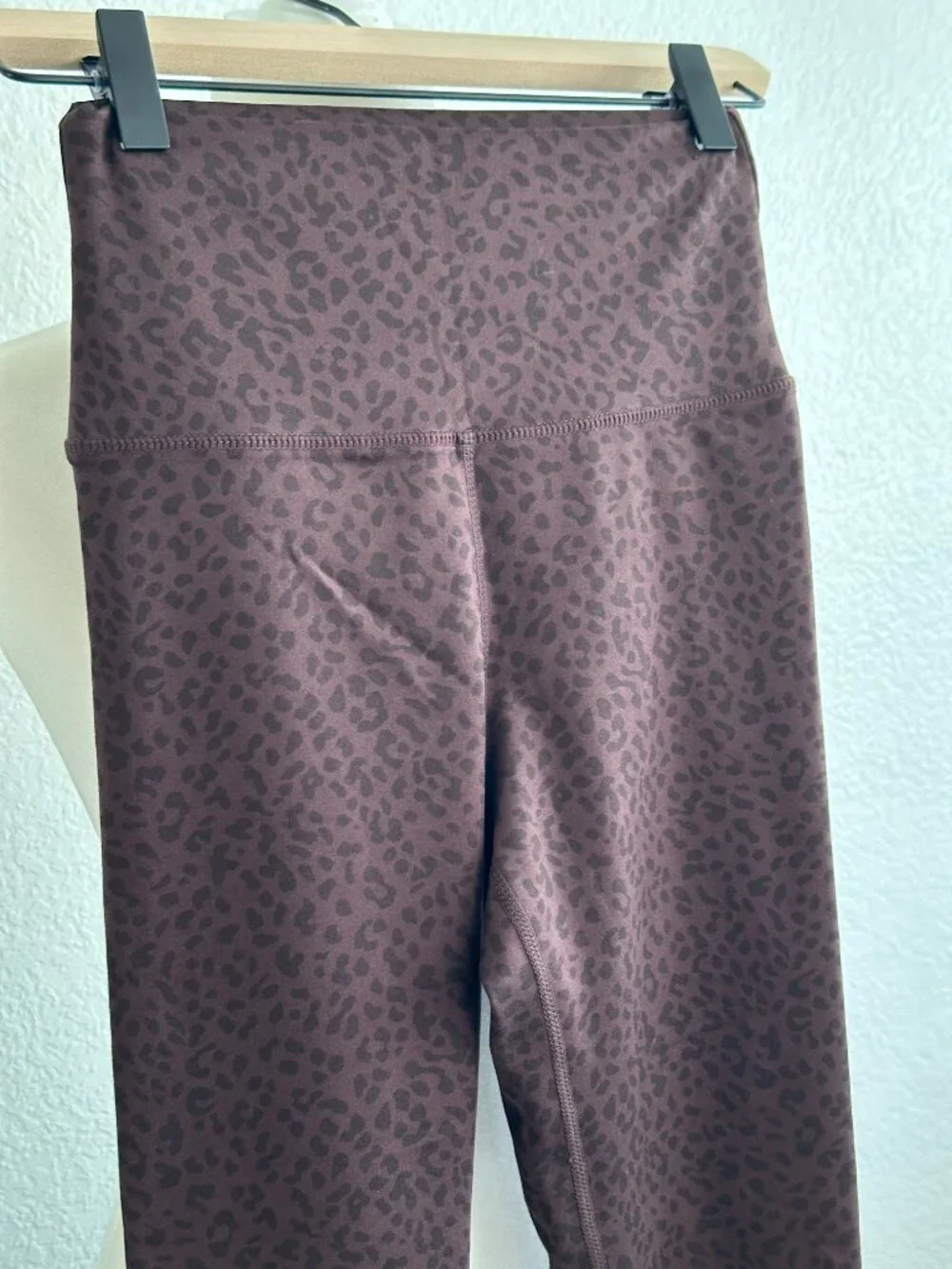 Balance Collection Leopard Print Leggings | High Waisted Burgundy | Size Small - Picture 3 of 6